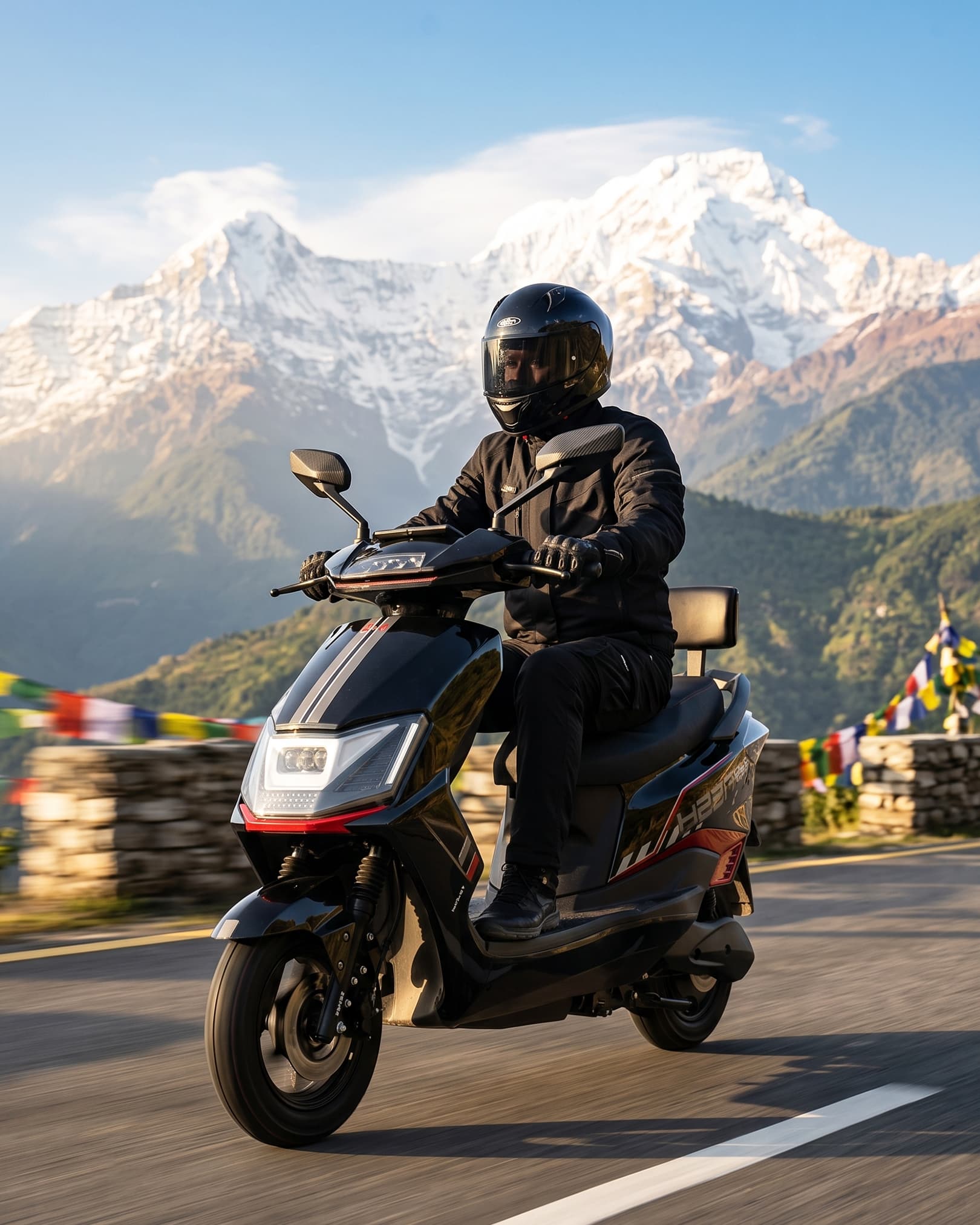 DT-31A electric scooter on a Nepali road